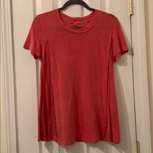 Anthropologie bright coral tee